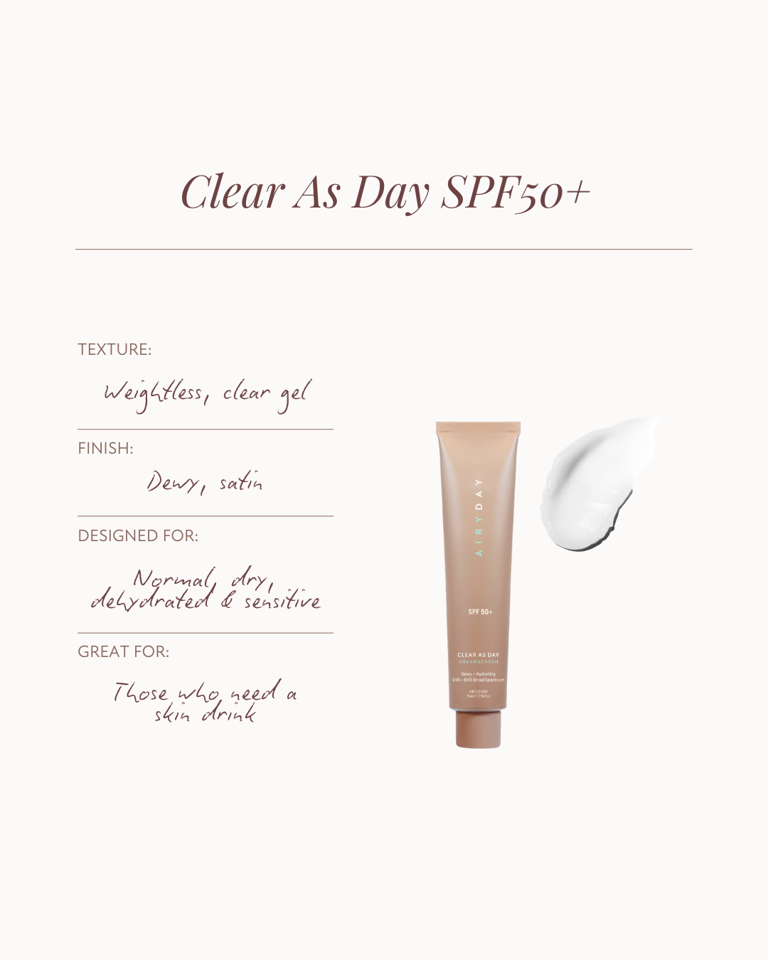 Airyday Clear as Day SPF50+ Fragrance Free