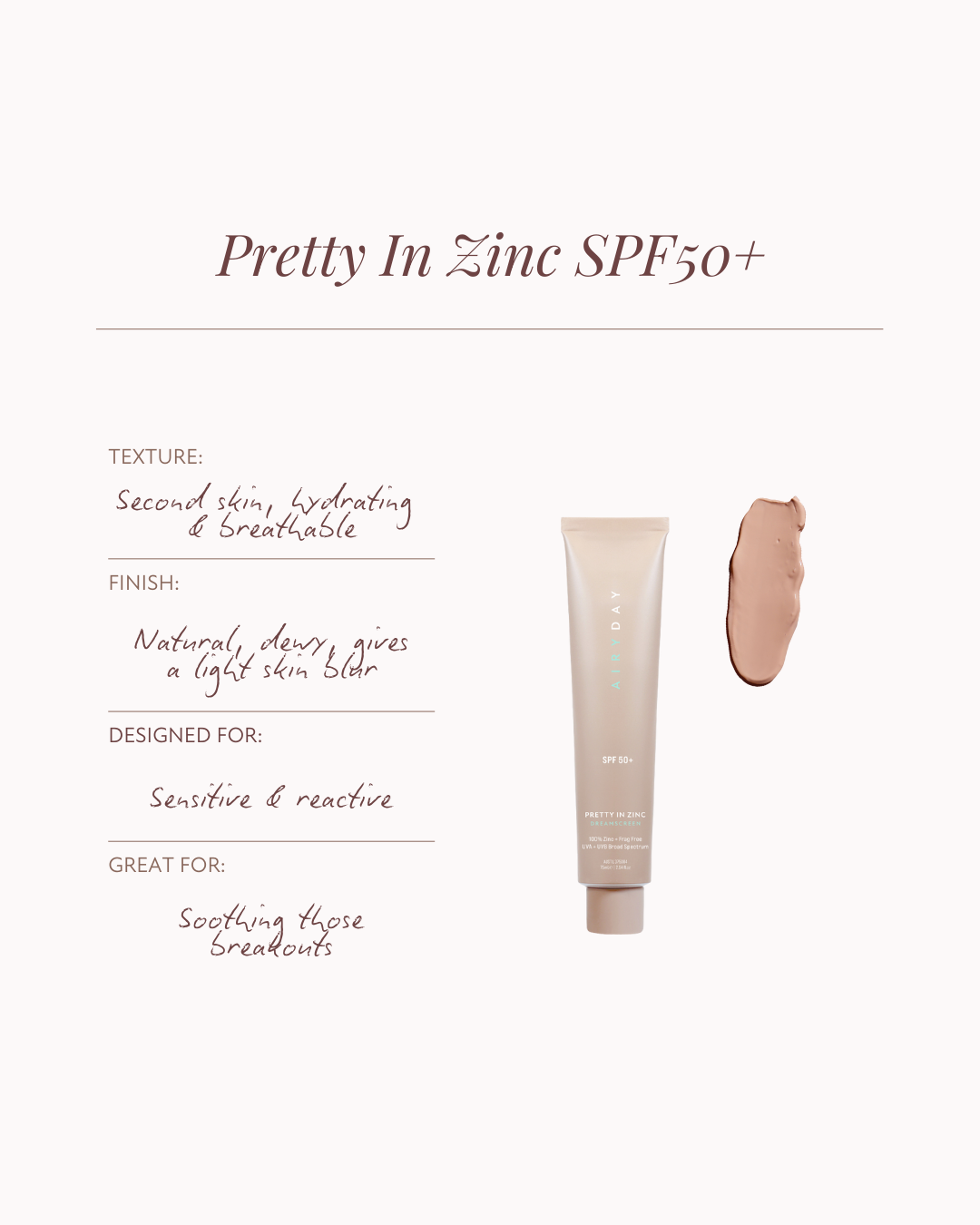 Airyday Pretty in Zinc SPF50+