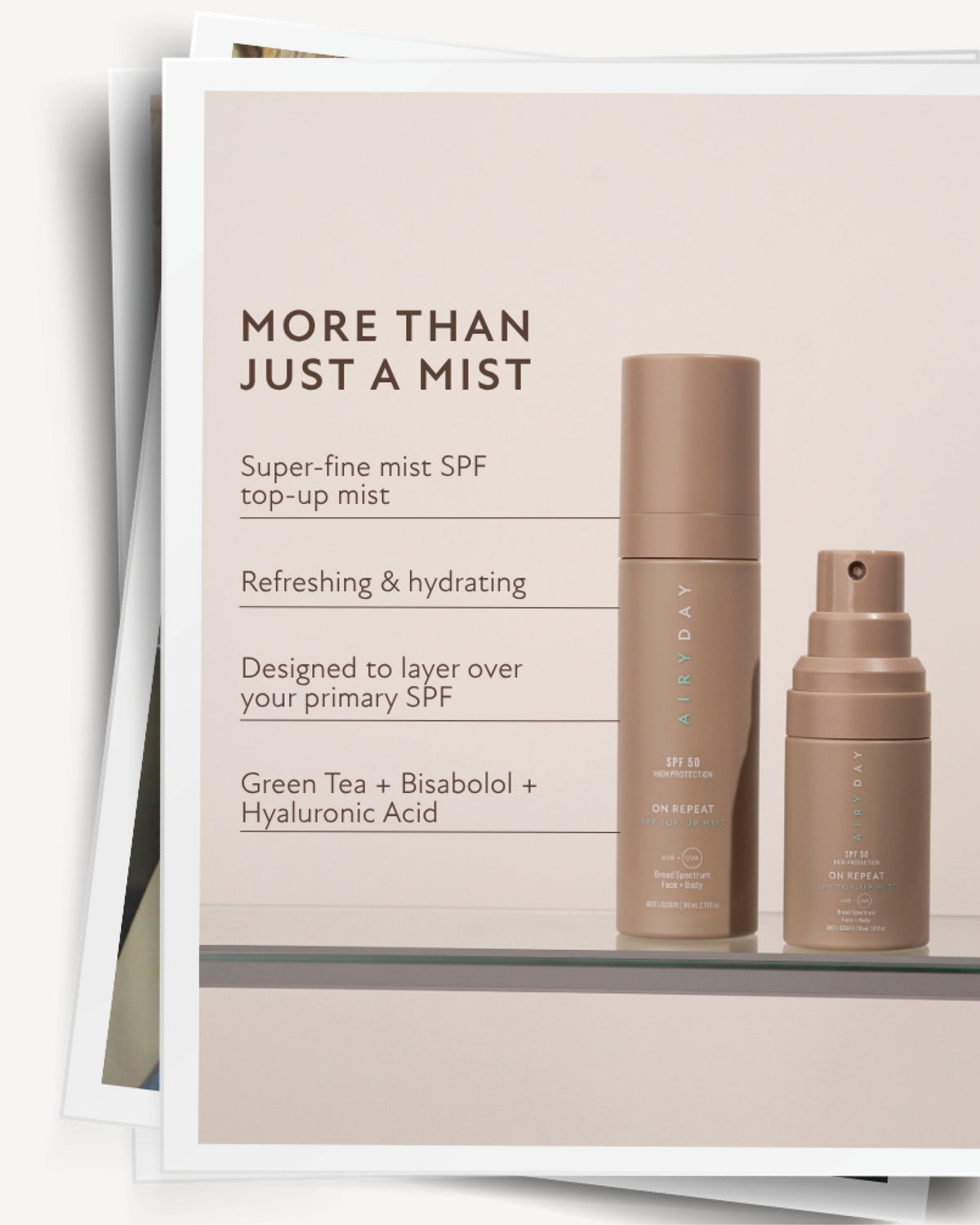 Airyday On Repeat SPF50 Top-Up Mist